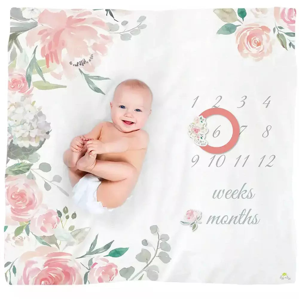Itzy Ritzy Cutie Captures Milestone Blanket - Floral - Kid's Stuff Superstore