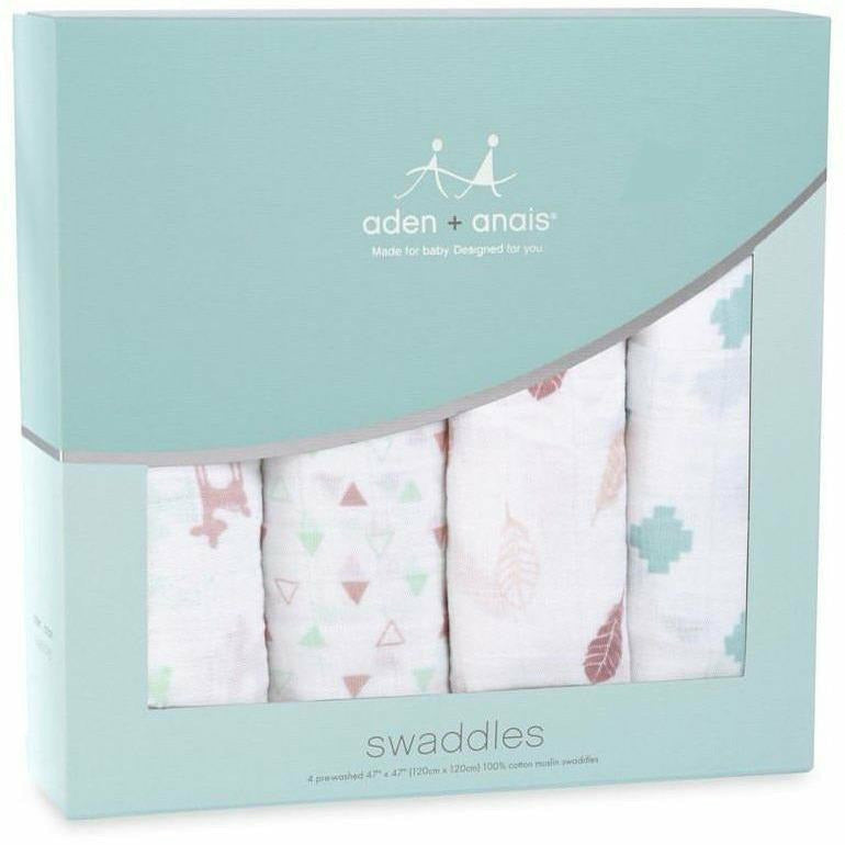Aden & Anais Brixy 4pk Swaddles - Camp Girl - Kid's Stuff Superstore