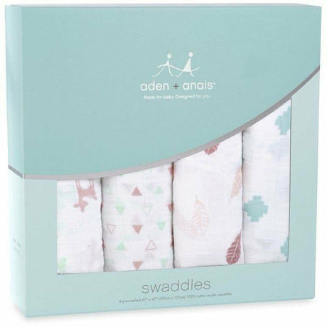 Aden & Anais Brixy 4pk Swaddles - Camp Girl - Kid's Stuff Superstore