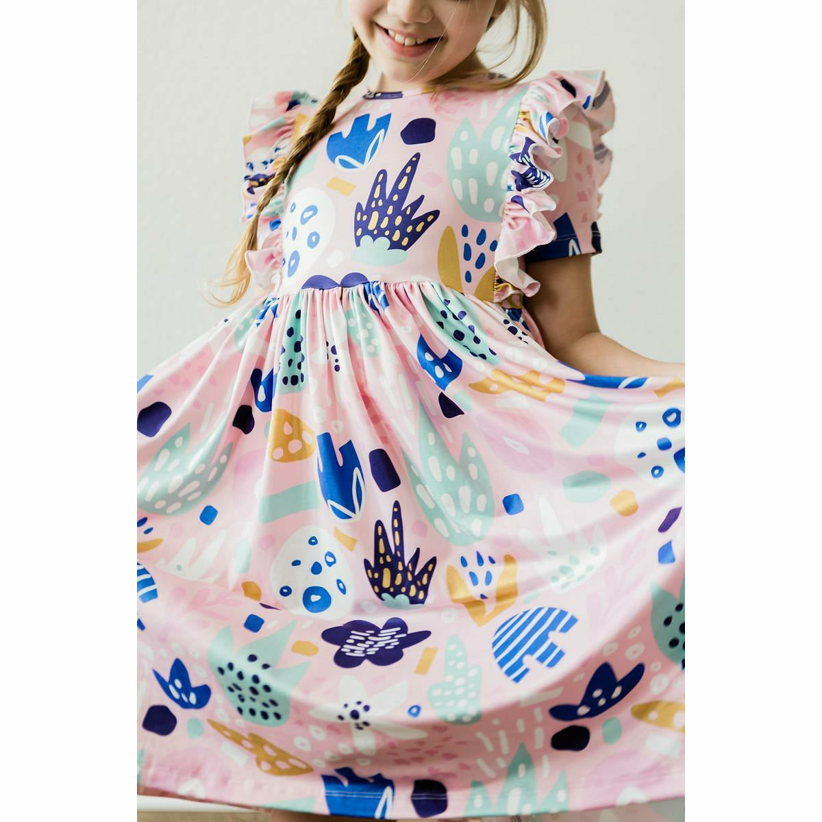 Mila & Rose Short Sleeve Ruffled Twirl Dress - Bloom Baby Bloom - Kid's Stuff Superstore