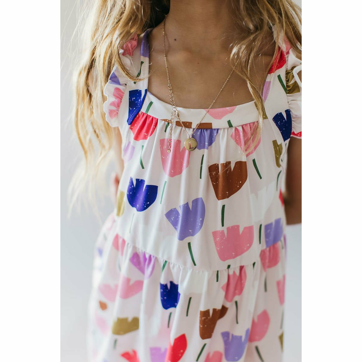 Mila & Rose Ruffle Strappy Dress - Tulip Garden - Kid's Stuff Superstore