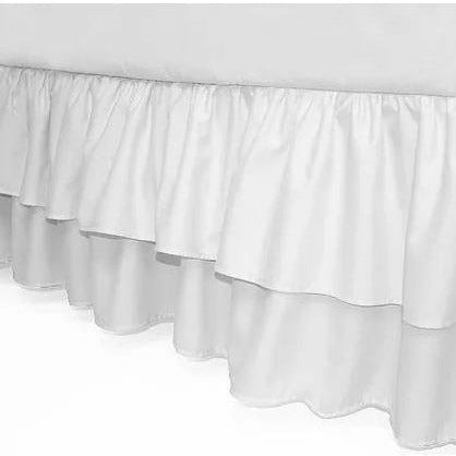 Crib Skirt - Double Ruffle White - Kid's Stuff Superstore