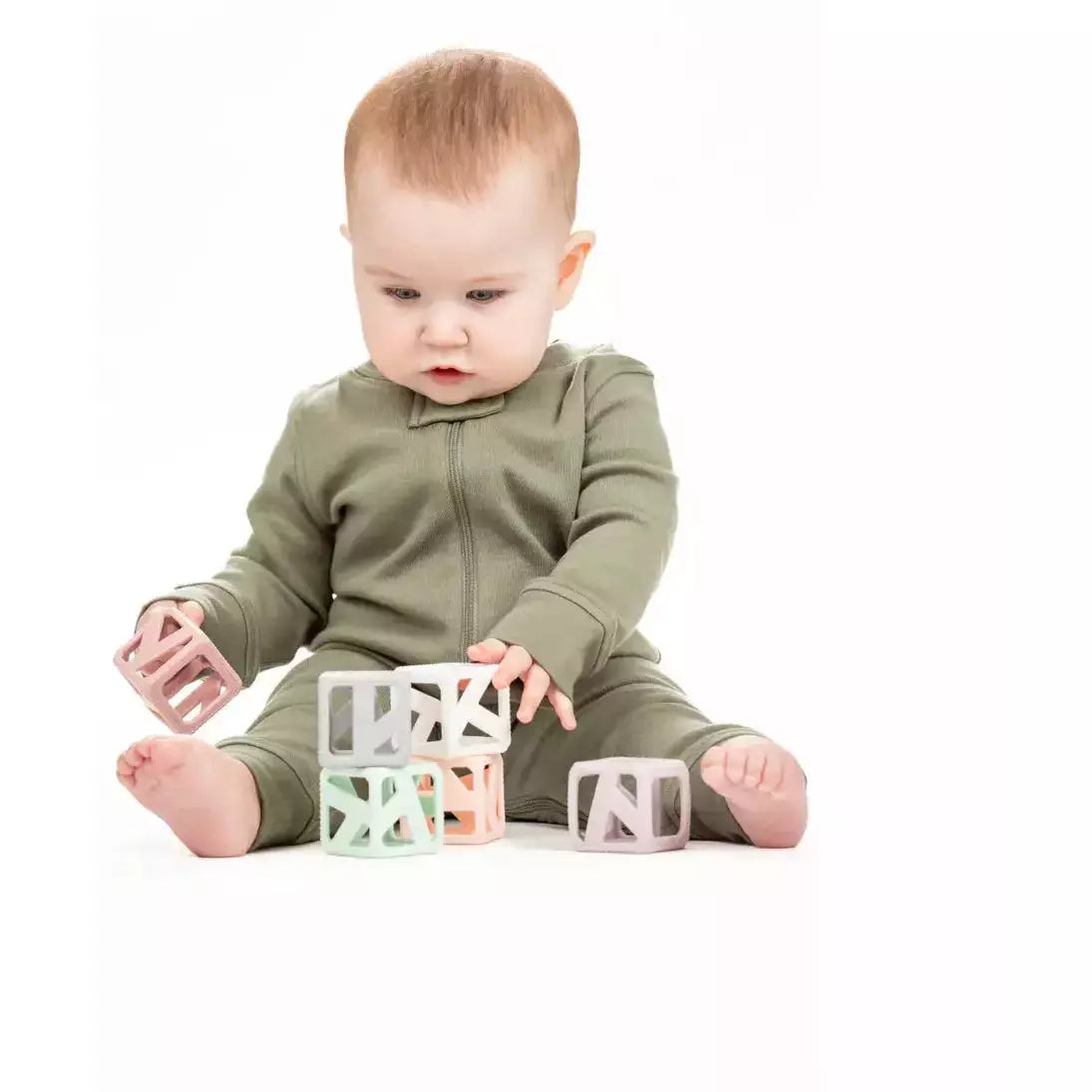 Malarkey Kids Stack N Chew Mini Cubes - Pastel - Kid's Stuff Superstore