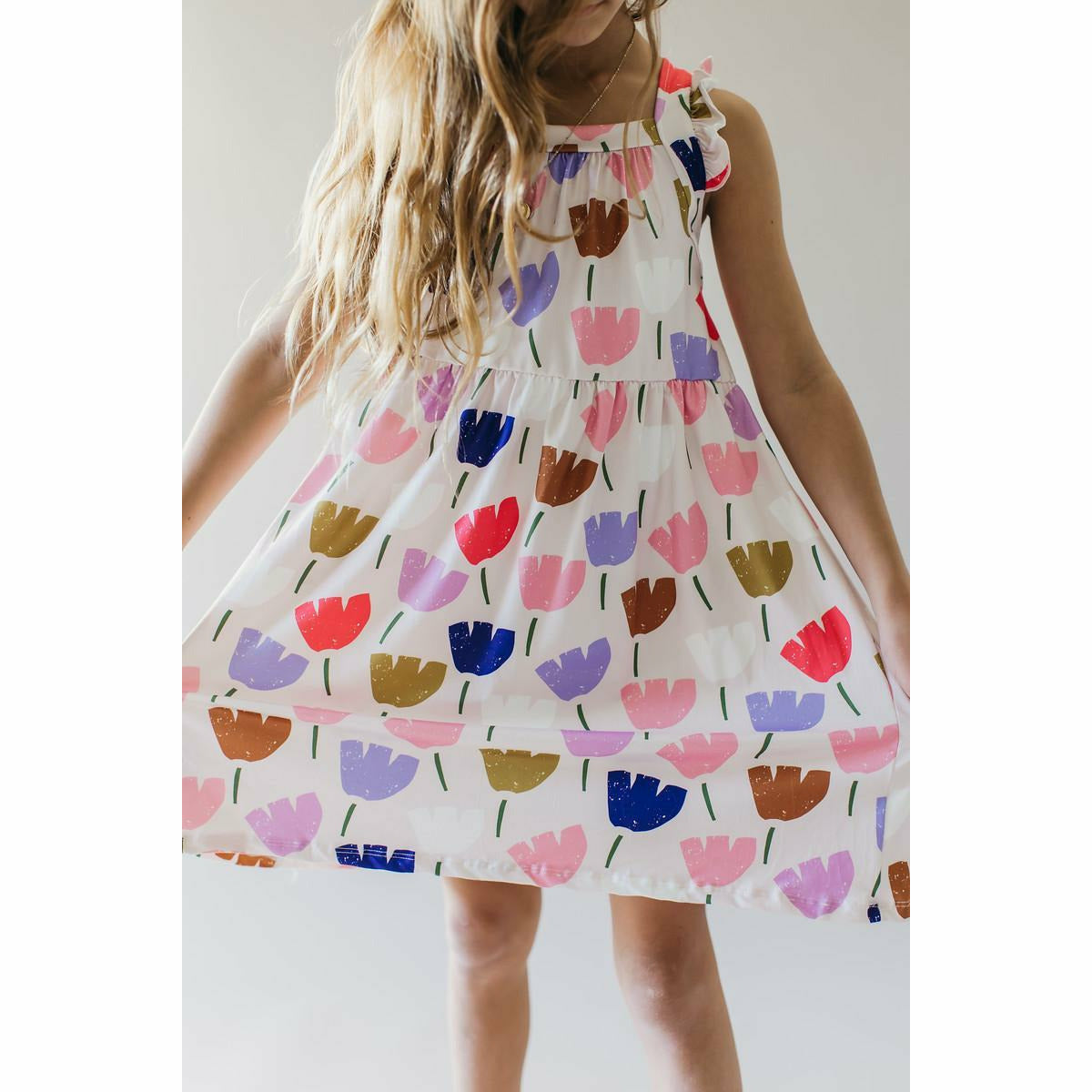 Mila & Rose Ruffle Strappy Dress - Tulip Garden - Kid's Stuff Superstore