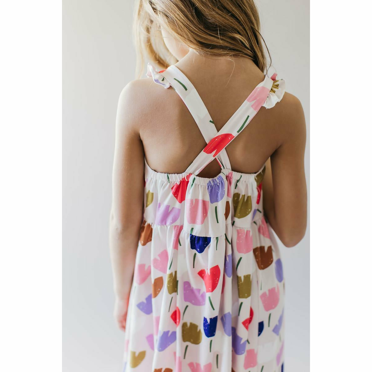 Mila & Rose Ruffle Strappy Dress - Tulip Garden - Kid's Stuff Superstore