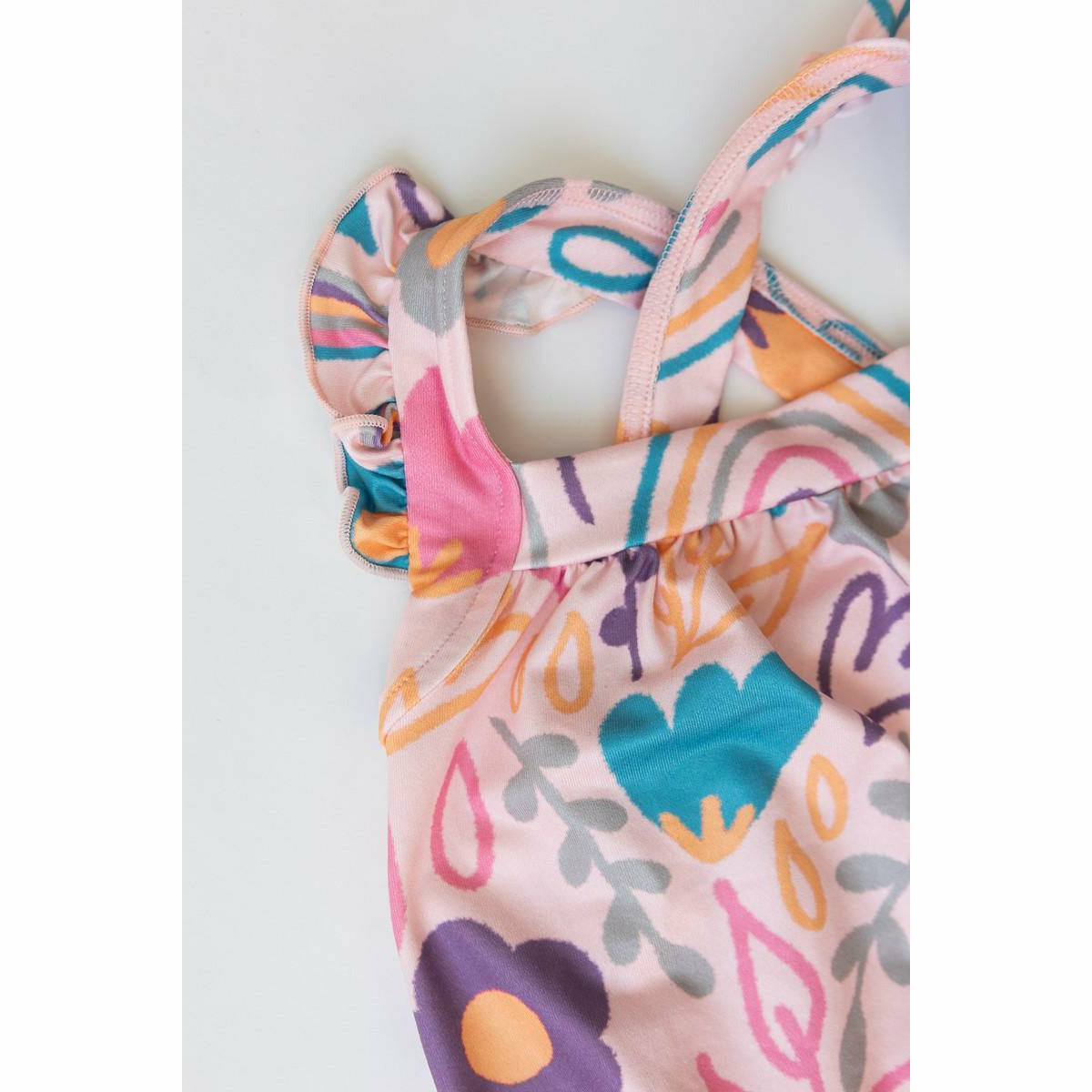 Mila & Rose Ruffle Strappy Romper - Daydreams - Kid's Stuff Superstore