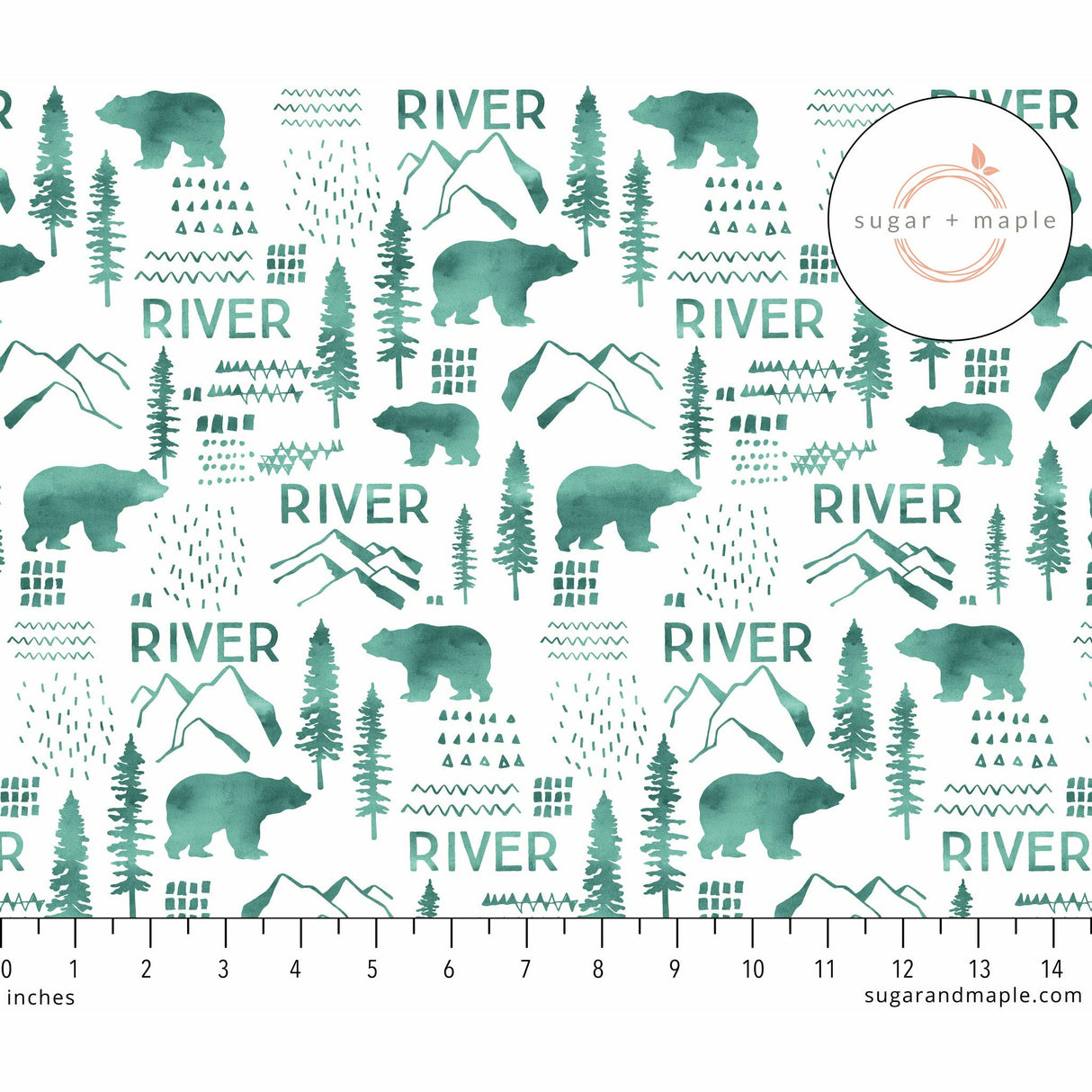 Sugar + Maple Large Stretchy Blanket - Woodland Green - Kid's Stuff Superstore