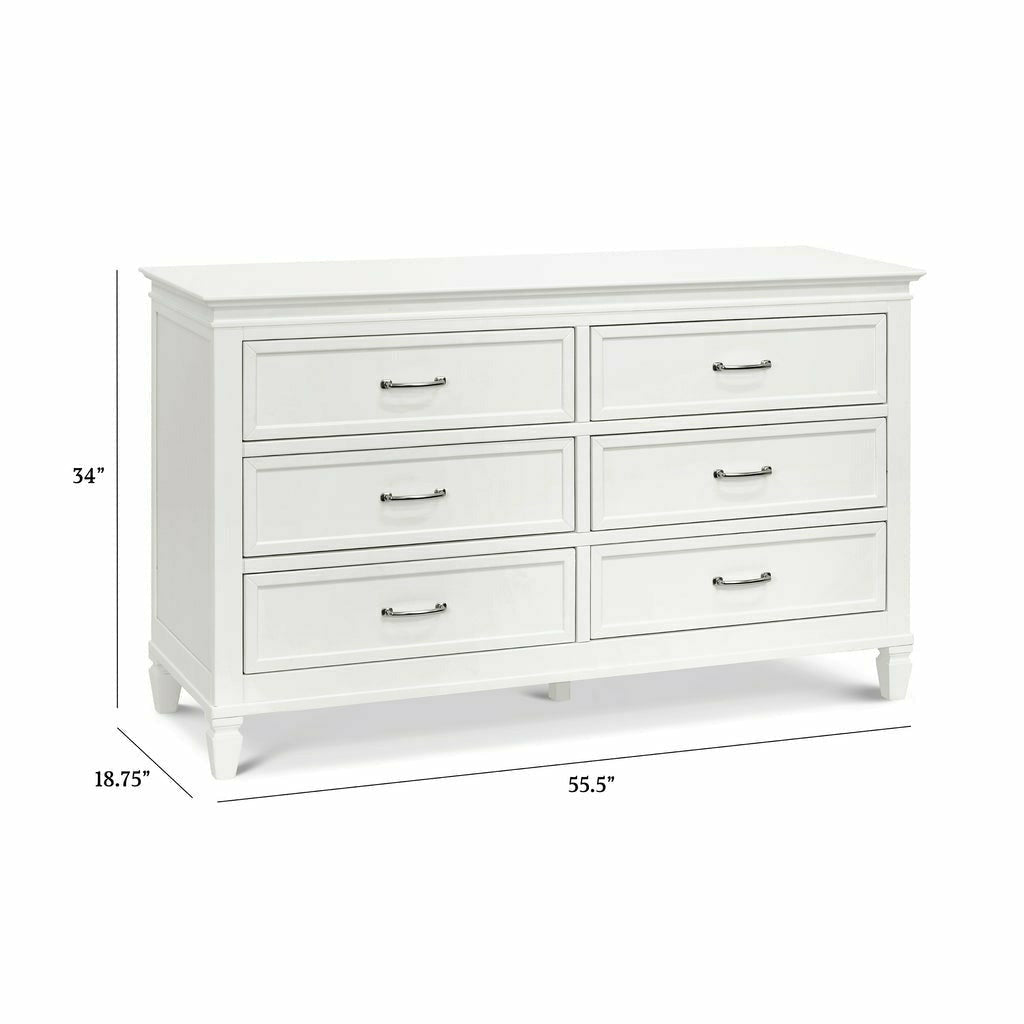 Million Dollar Baby Darlington 6-Drawer Dresser - Warm White - Kid's Stuff Superstore