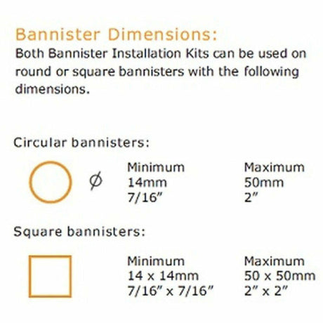 KiddyGuard Bannister Installation Kit for Locking Strip - Kid's Stuff Superstore