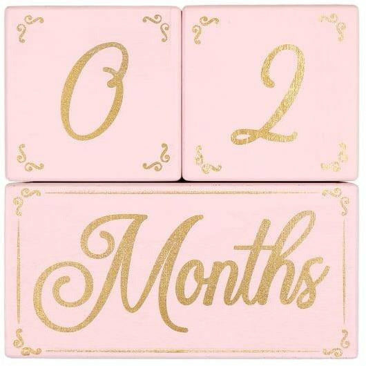 Milestone Blocks - Pink & Gold - Kid's Stuff Superstore