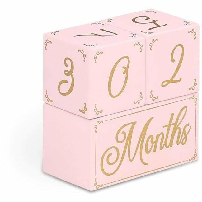 Milestone Blocks - Pink & Gold - Kid's Stuff Superstore