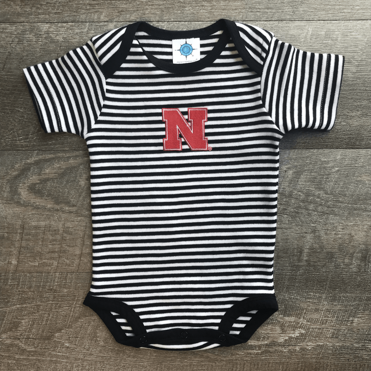 Bodysuit, Nebraska Black Stripe 3-6mos - Kid's Stuff Superstore
