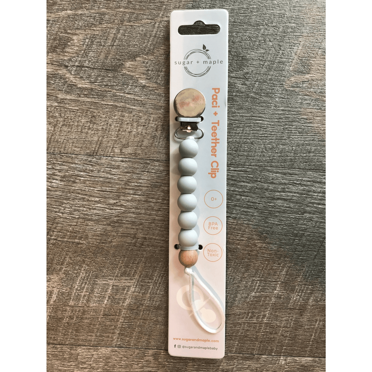 Sugar + Maple Pacifier Clip + Teether - Kid's Stuff Superstore