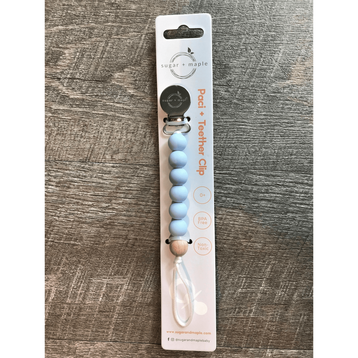 Sugar + Maple Pacifier Clip + Teether - Kid's Stuff Superstore