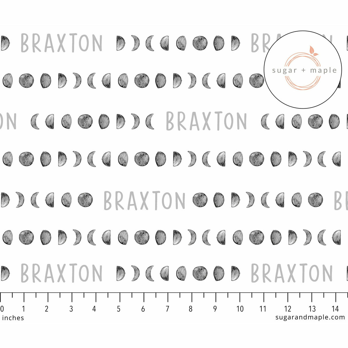 Sugar + Maple Large Stretchy Blanket - Moon Phases - Kid's Stuff Superstore