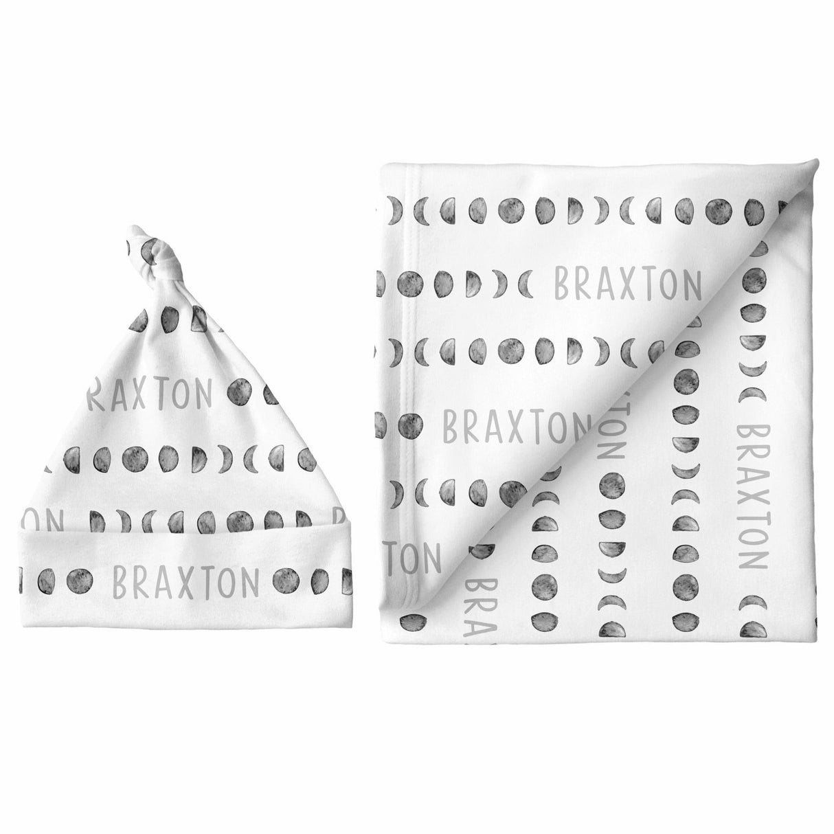 Sugar + Maple Large Blanket & Hat Set - Moon Phases - Kid's Stuff Superstore