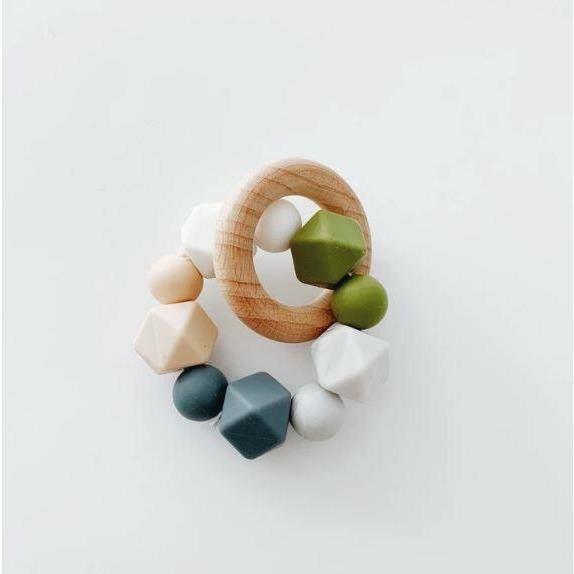 Silicone + Beechwood Teether Multi - Kid's Stuff Superstore