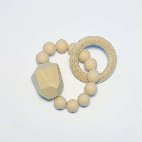 Silicone + Beechwood Teether - Gem - Kid's Stuff Superstore