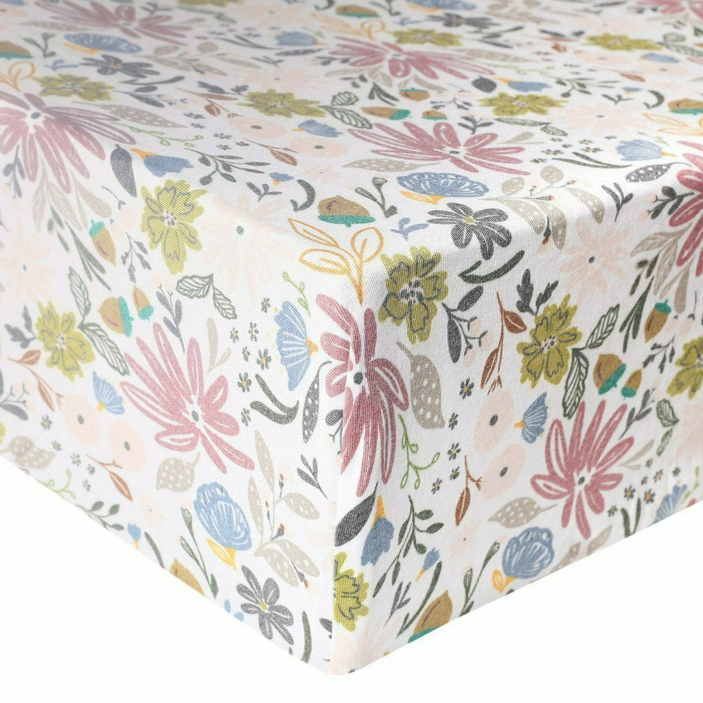 Copper Pearl Fitted Crib Sheet - Olive - Kid's Stuff Superstore