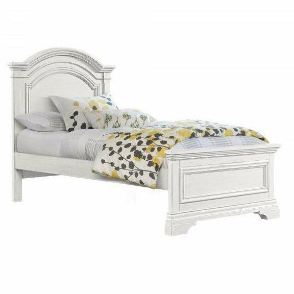 Olivia Arch Top Complete Twin Bed - Brushed White - Kid's Stuff Superstore