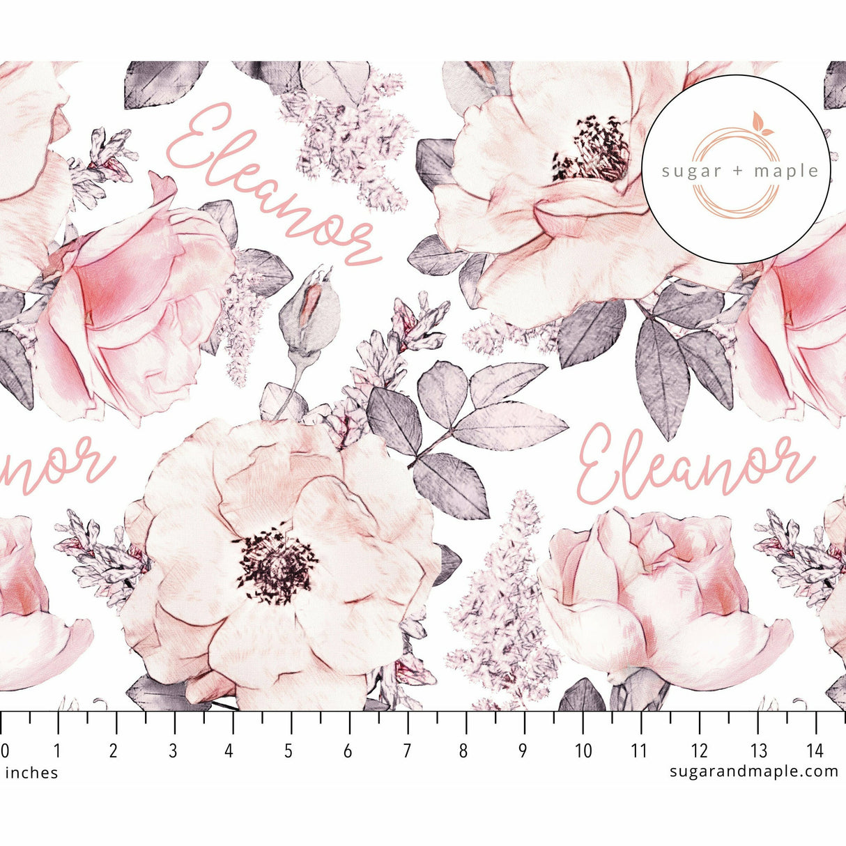 Sugar + Maple Large Stretchy Blanket - Wallpaper Floral - Kid's Stuff Superstore