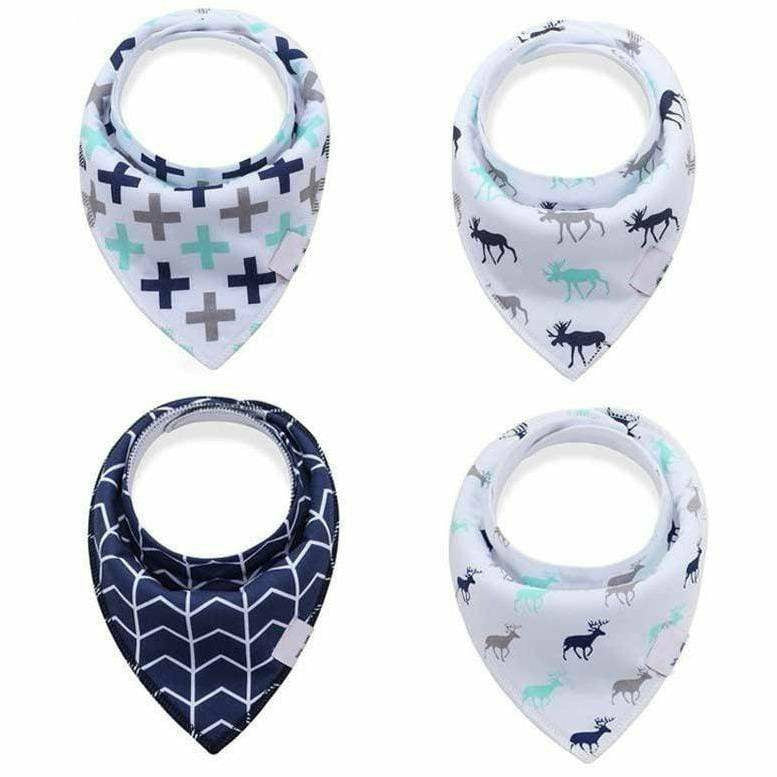 Bandana Bib 4 Pack - Crosses - Kid's Stuff Superstore