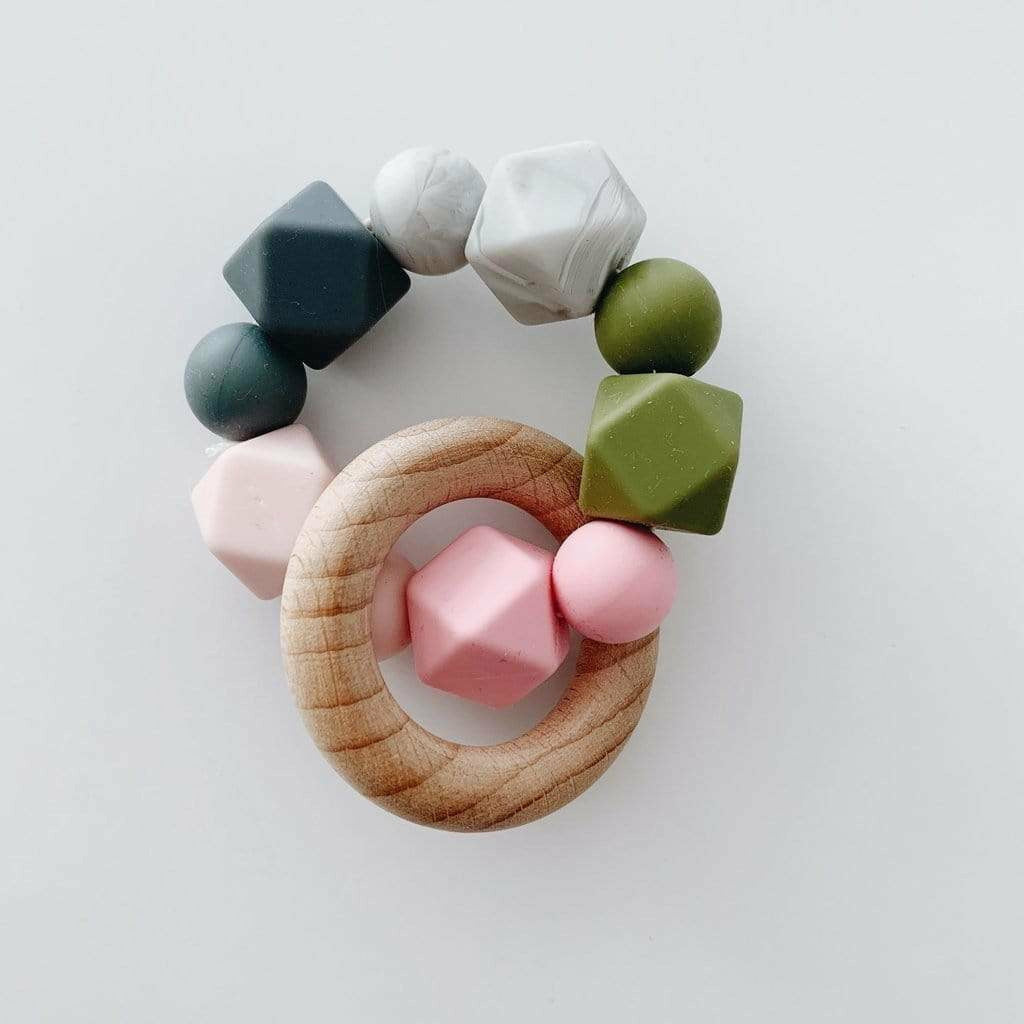 Silicone + Beechwood Teether Multi - Kid's Stuff Superstore