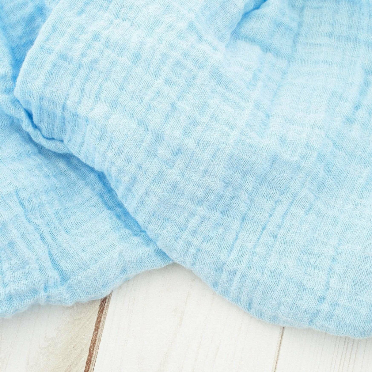 The Sugar House Muslin Swaddle Blanket - Sky Blue - Kid's Stuff Superstore