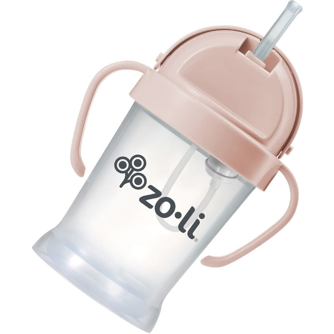 Zoli Bot Weighted Straw Sippy Cup - Blush - Kid's Stuff Superstore