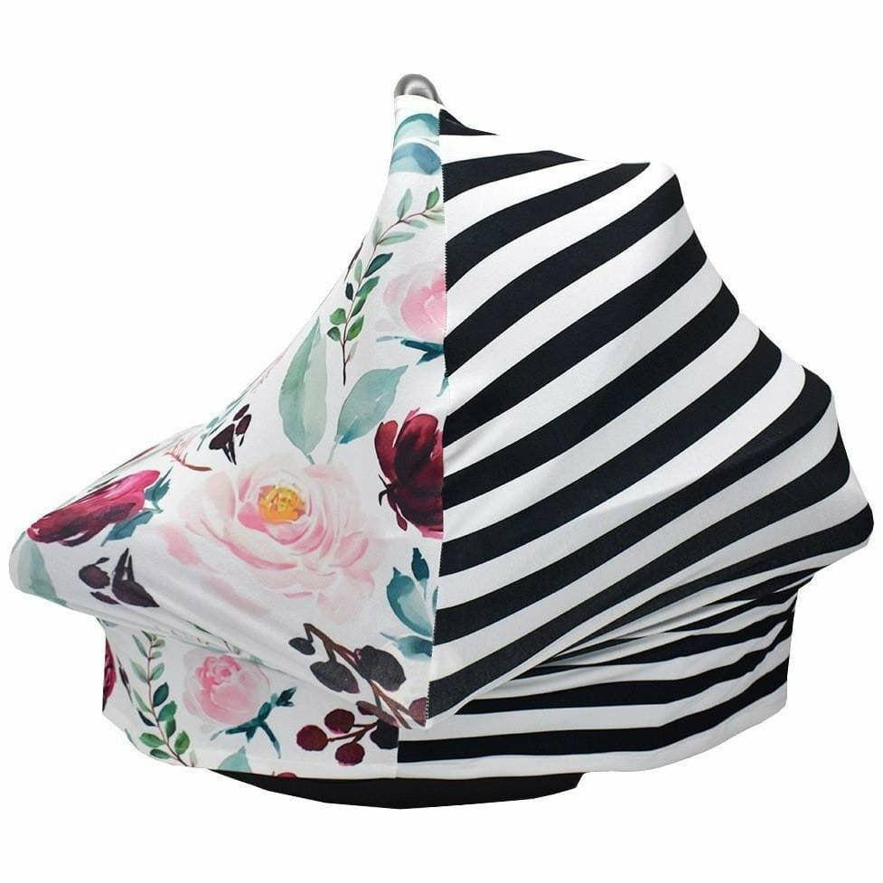 Multi Use Cover - Flowers/Black Stripe - Kid's Stuff Superstore