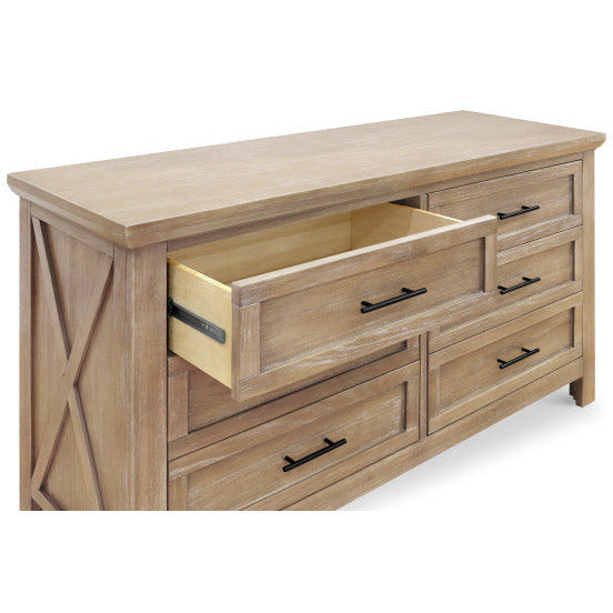 Franklin & Ben Emory Farmhouse 6-Drawer Dresser - Driftwood - Kid's Stuff Superstore