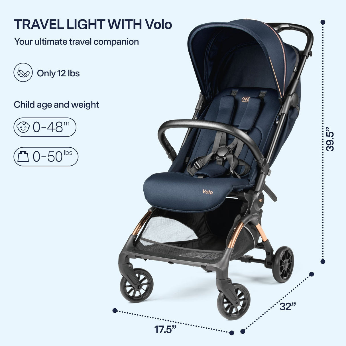 PEG Volo Stroller + Travel Bag - Kid's Stuff Superstore
