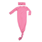 Three Little Tots Knotted Baby Gown + Headband Bow - Kid's Stuff Superstore