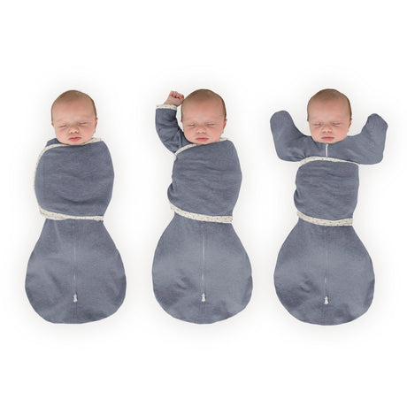 Swaddle Designs Omni Swaddle Sack with Wrap - Heathered Denim - Kid's Stuff Superstore