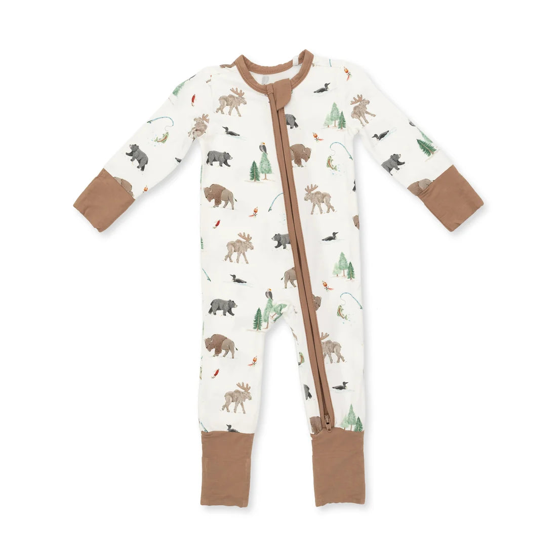 Angel Dear Bamboo Romper - Northern Woodland Animals