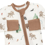 Angel Dear Bamboo Romper - Northern Woodland Animals