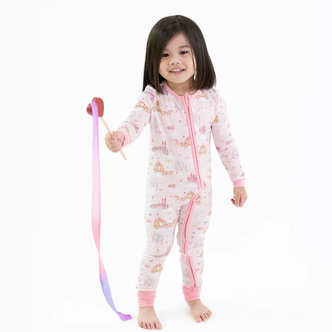 Angel Dear Bamboo Romper - Princess Unicorns and Castle