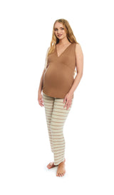 Everly Grey 5 Pc Matching Set - Mocha Stripe