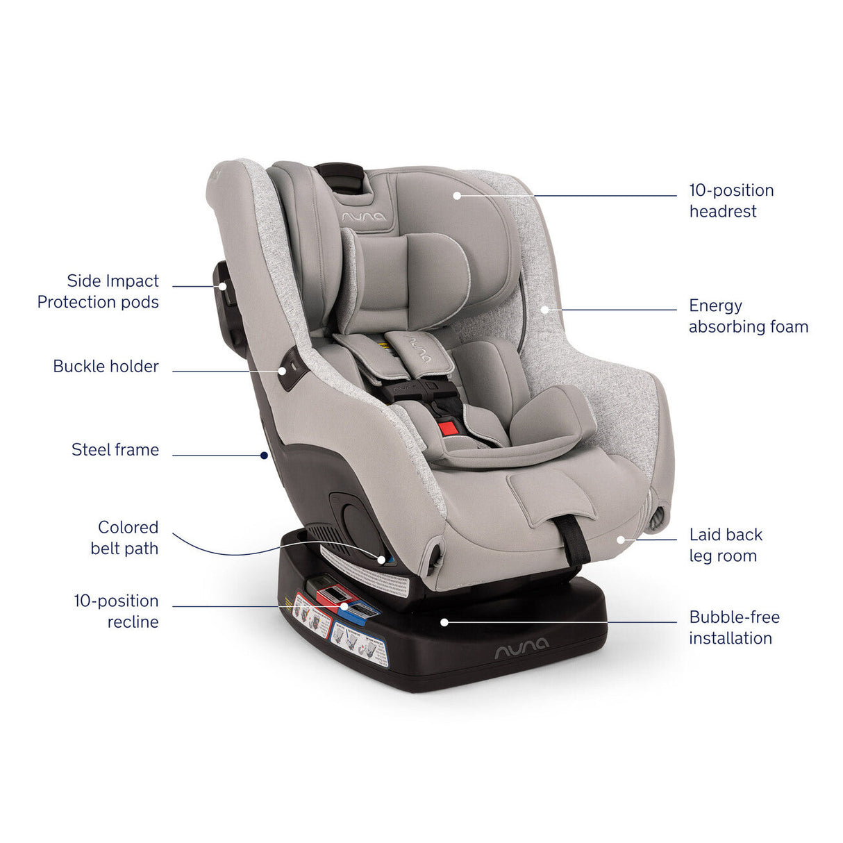 Nuna RAVA Convertible Car Seat | Sterling - Kid's Stuff Superstore