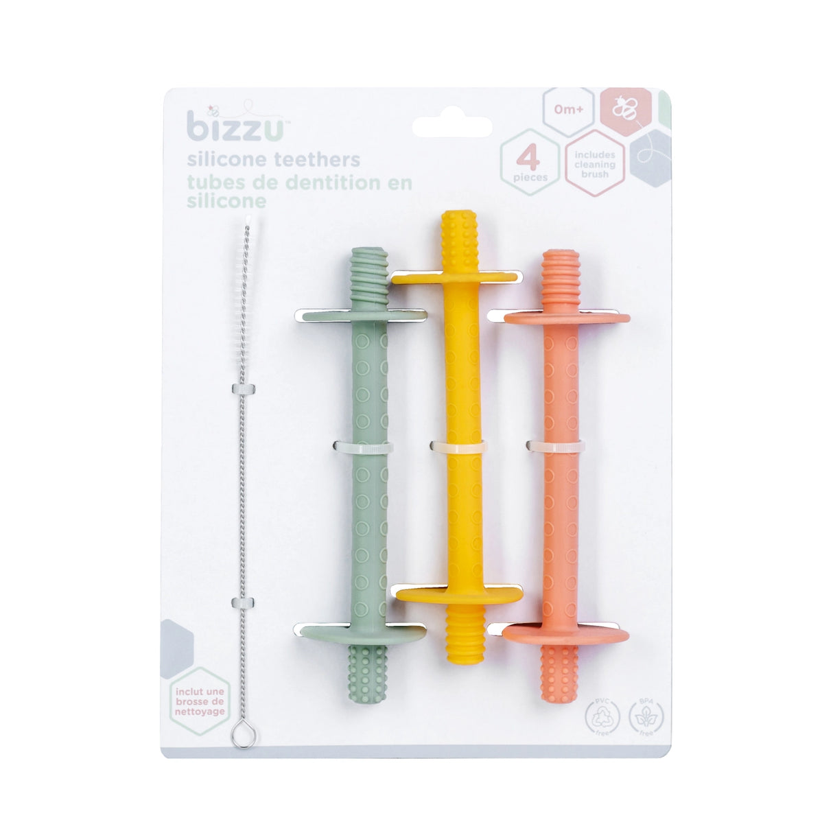 Bizzu Silicone Tube Teethers - Kid's Stuff Superstore