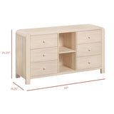 Babyletto TipToe 6-Drawer Dresser with Cubbies - Kid's Stuff Superstore