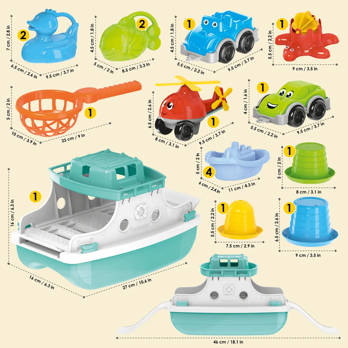 Technok Ferry Boat Water Playset