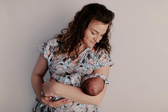 Three Little Tots Delivery/Nursing Gown - Flower Bloom
