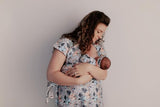 Three Little Tots Delivery/Nursing Gown - Flower Bloom
