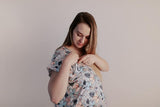 Three Little Tots Delivery/Nursing Gown - Flower Bloom