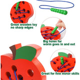 Wooden Lacing Apple - Kid's Stuff Superstore