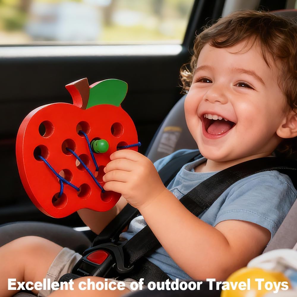 Wooden Lacing Apple - Kid's Stuff Superstore