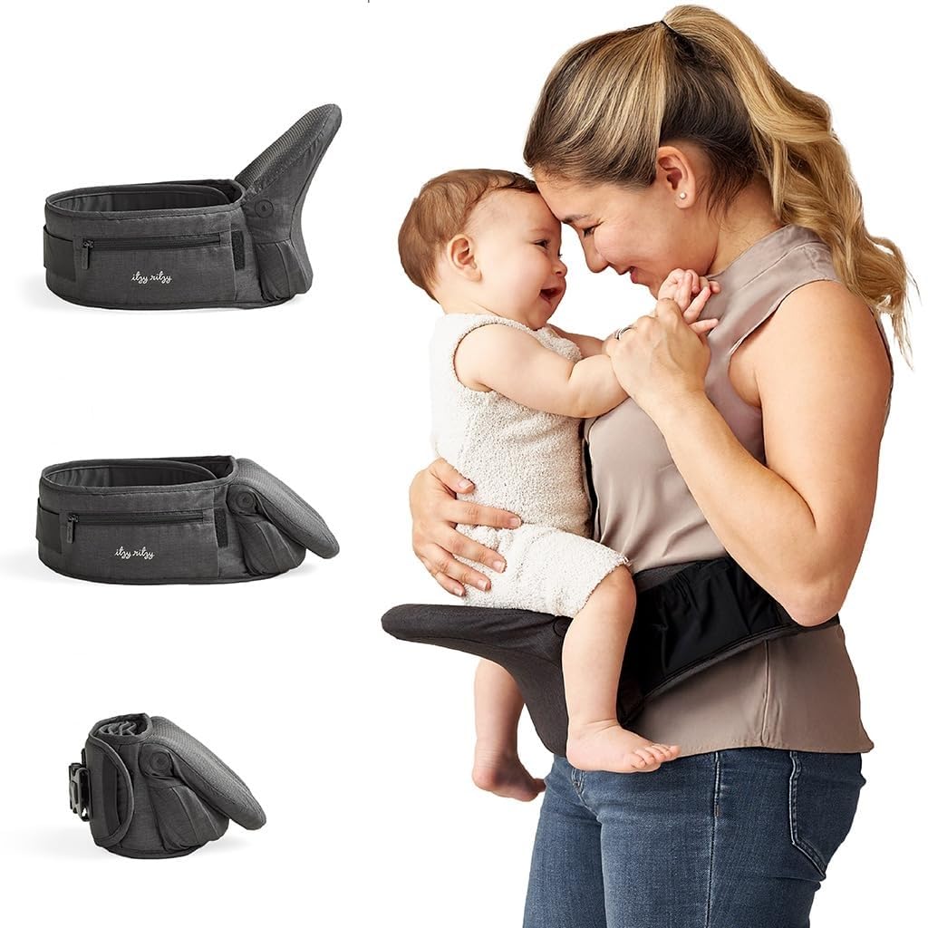 Itzy Ritzy Itzy Hold & Fold Hip Seat Carrier - Black - Kid's Stuff Superstore