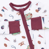 Angel Dear Bamboo Romper - Vintage Football