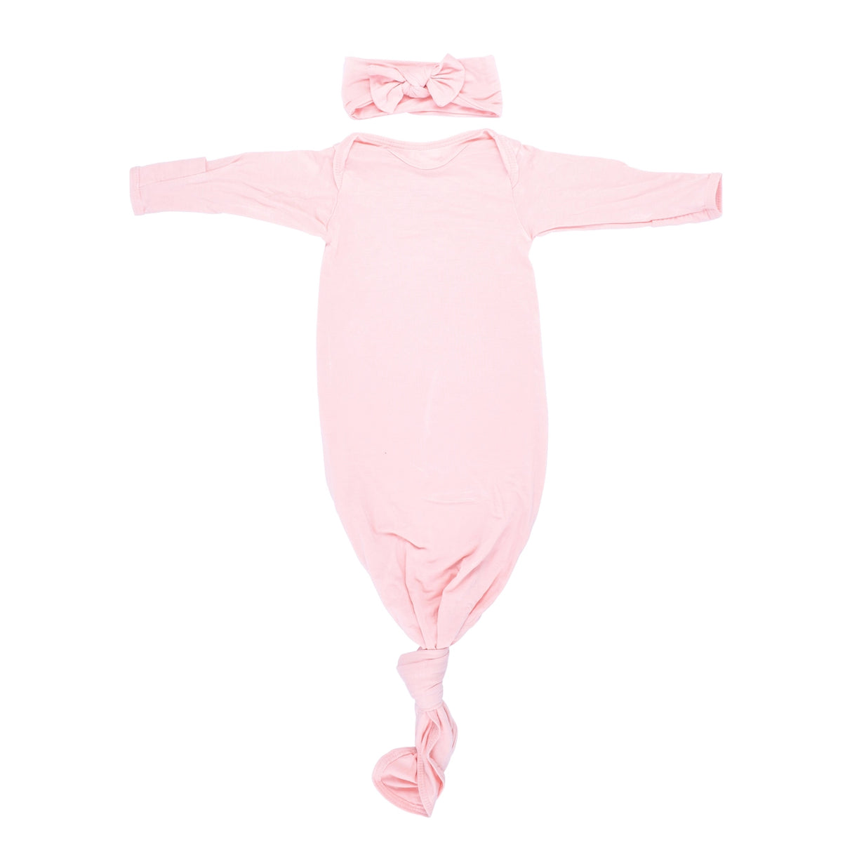 Three Little Tots Knotted Baby Gown + Headband Bow - Kid's Stuff Superstore